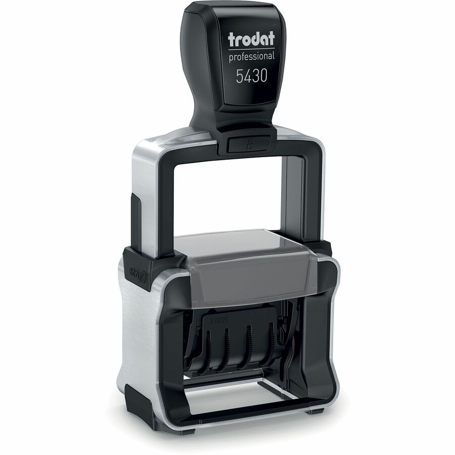 Trodat Professional 5-in-1 Date Stamp - Message/Date Stamp - ENTERED, FAXED, PAID, RECEIVED - 2 Line(s)
