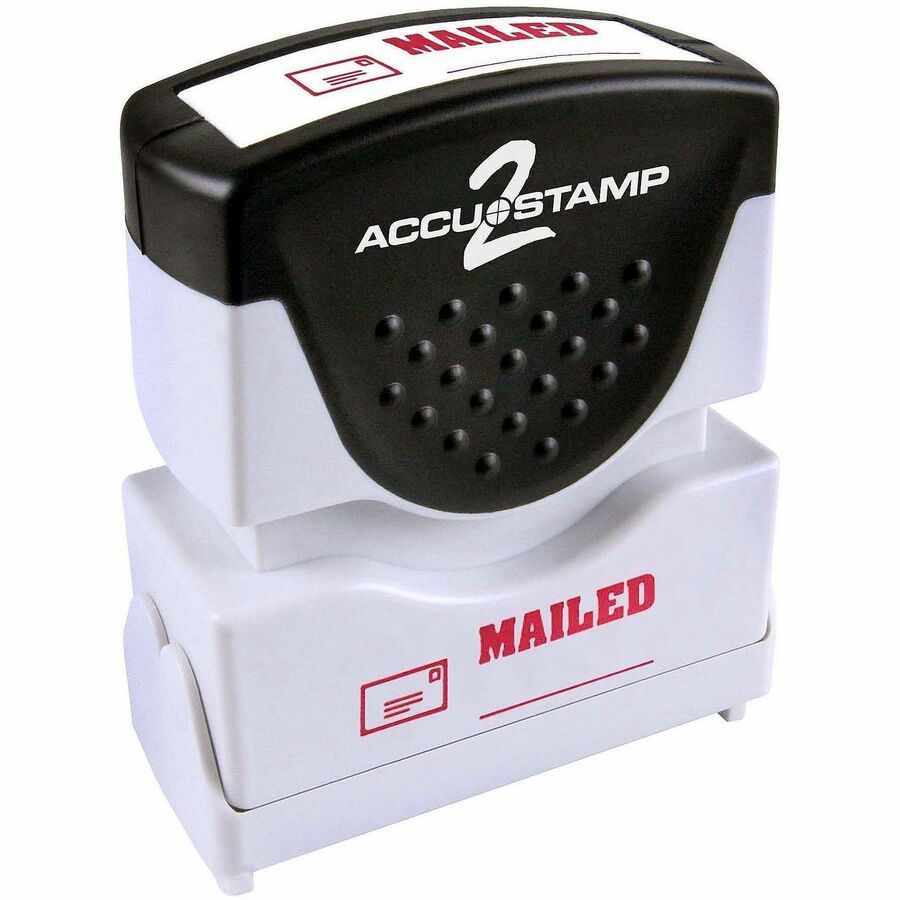 COSCO MAILED Message Stamp - Message Stamp - MAILED - 0.50" Impression Width x 1.63" Impression Length - Red - 1 Each