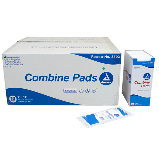 Kemp USA Combine ABD Pads, Sterile 8x10 (Single Pad)