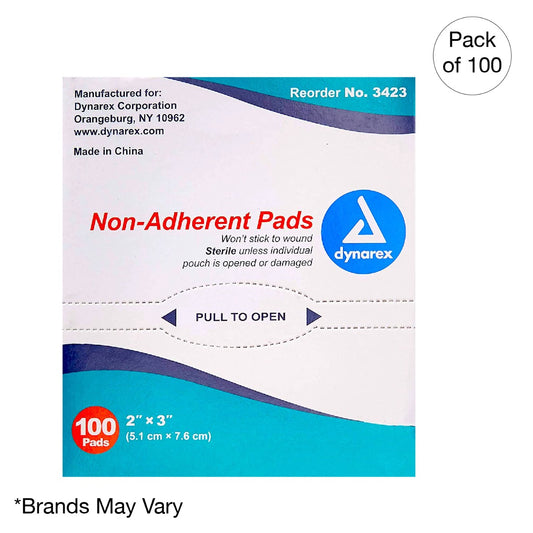 Kemp USA Non-Adherent Pad, Sterile, 2" x 3" (100 pcs)