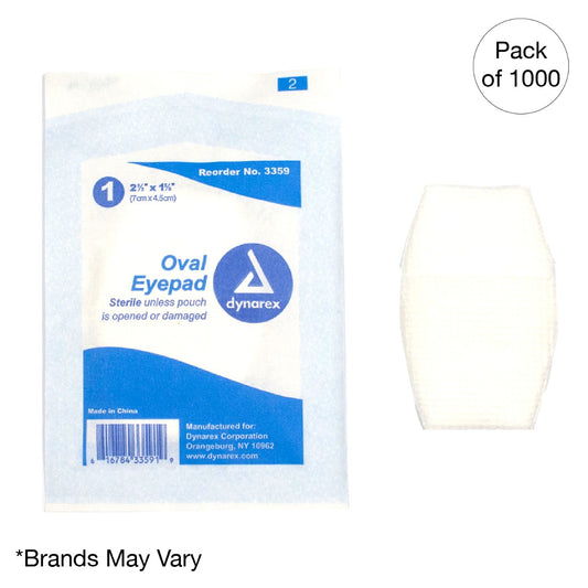 Kemp USA Oval Eye Pad, Sterile (1,000 pcs)