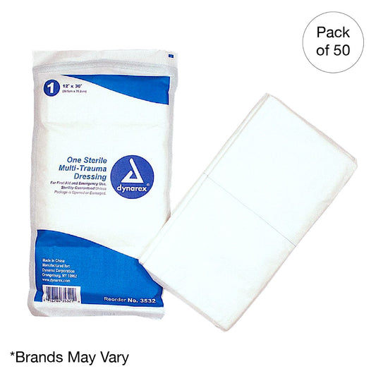 Kemp USA Multi-Trauma Dressing, Sterile, 10" x 30" (50 pcs)