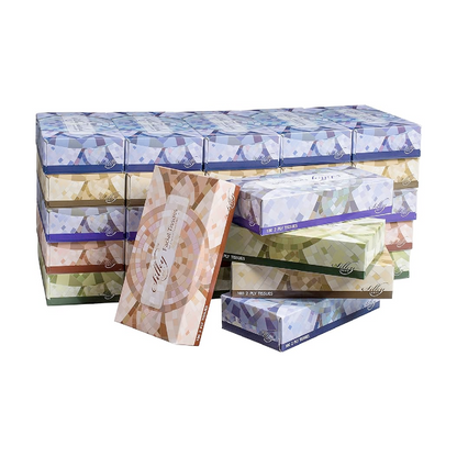 T100VAP Facial Tissues 2-ply, 100 sheets/box, 72 cases/pallet