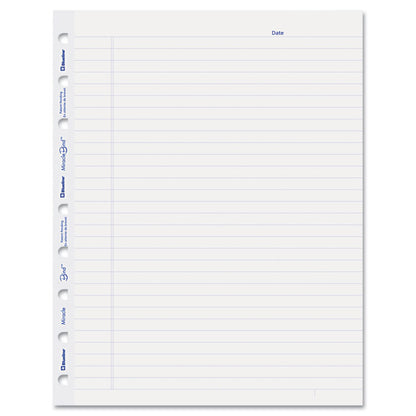 Ruled Paper Refill Sheets for all MiracleBind Notebooks and Planners, 9.25 x 7.25, White/Blue Sheets, Undated, 50/Pack