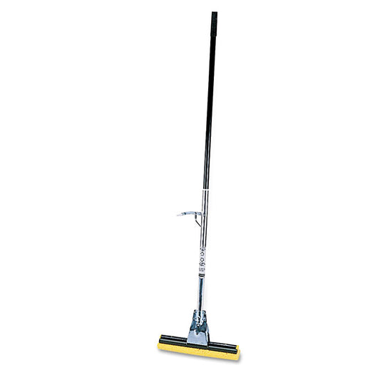 Steel Sponge Mop, 12" Yellow Cellulose Sponge Head, Bronze Steel Handle