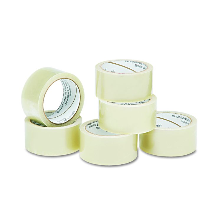 7510015796871, SKILCRAFT Economy Package Sealing Tape, 3" Core, 2" x 55 yds, Clear, 6/Pack