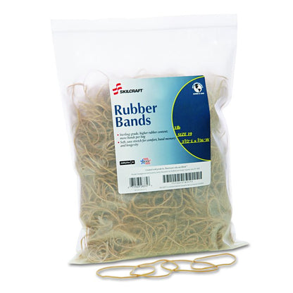 7510015783515, SKILCRAFT Rubber Bands, Size 19, 0.03" Gauge, Beige, 1 lb Box, 1,700/Pack