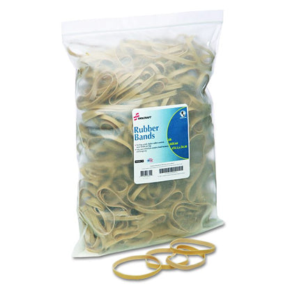 7510010589974, SKILCRAFT Rubber Bands, Size 64, 0.03" Gauge, Beige, 1 lb Box, 400/Pack