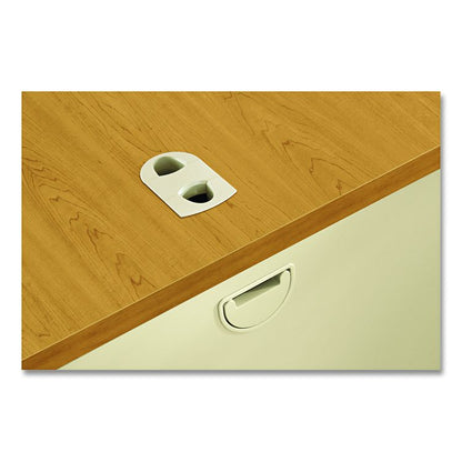 38000 Series Double Pedestal Desk, 72" x 36" x 29.5", Harvest/Putty