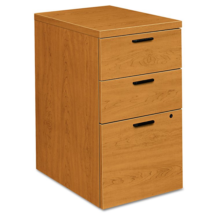 10500 Series Mobile Pedestal File, Left or Right, 3-Drawers: Box/Box/File, Legal/Letter, Harvest, 15.75" x 22.75" x 28"