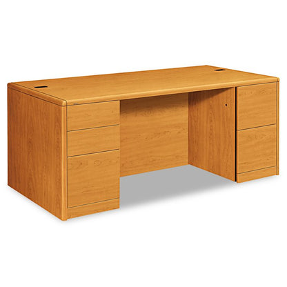 10700 Series Double Pedestal Desk with Full-Height Pedestals, 72" x 36" x 29.5", Harvest