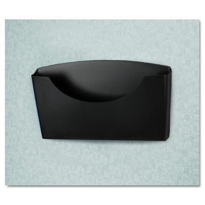 Plastic Partition Additions File Pocket, Letter Size, 14" x 2.5" x 7.75", Dark Graphite