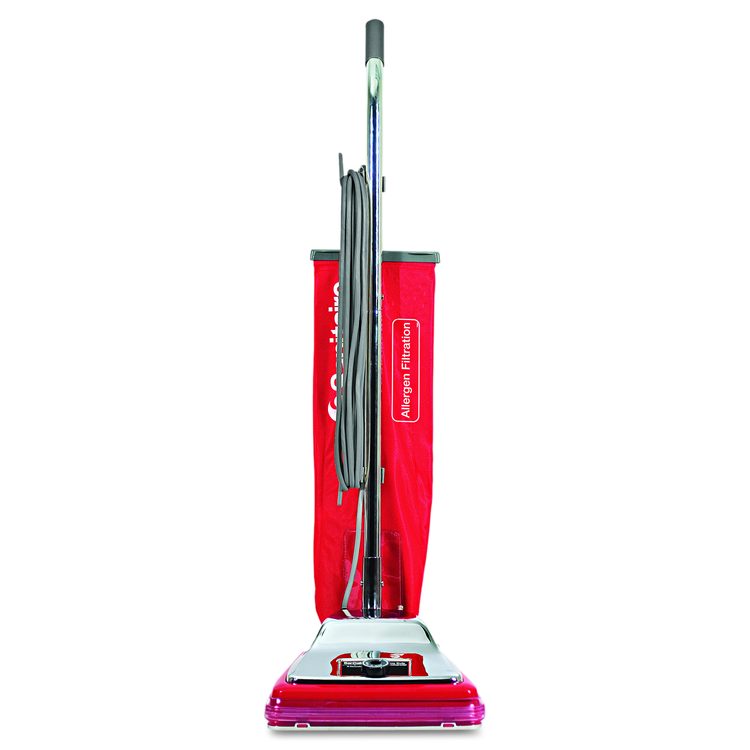 TRADITION Upright Vacuum SC888K, 12" Cleaning Path, Chrome/Red