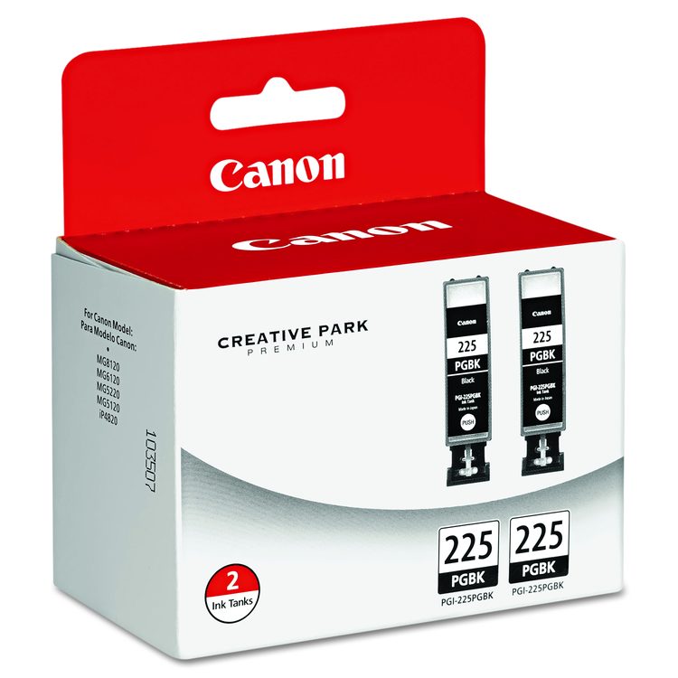 4530B007AA (PGI-225) Ink, Black, 2/Pack