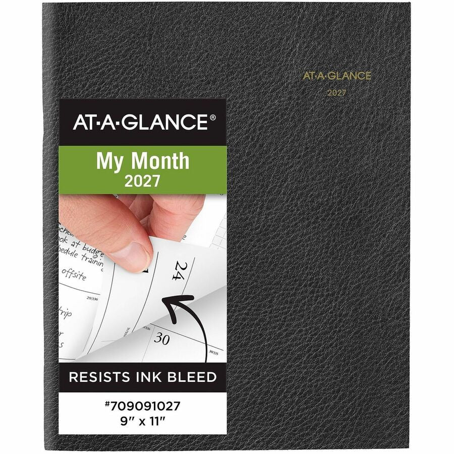 At-A-Glance Executive Padfolio Refill for 70-290 - Large - Julian Dates - Monthly - 13 Month - January 2027 to January 2028 - 1 Month Double Page Layout - 9" x 11" Sheet Size - White Sheet - Stapled - White - Paper - 1 Each