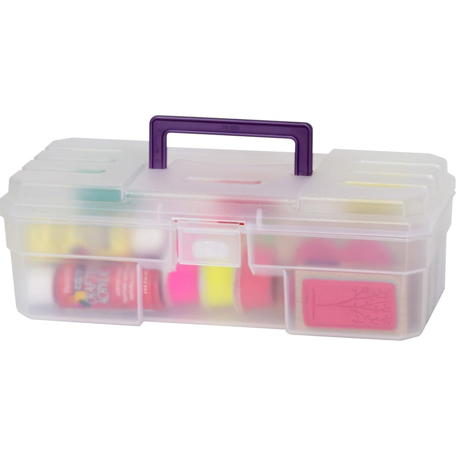 Akro-Mils ProBox Toolbox - External Dimensions: 6" Width x 12" Depth x 4" Height - Latching Closure - Plastic - Clear - 1 Each