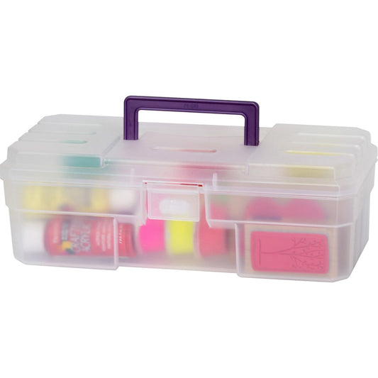 Akro-Mils ProBox Toolbox - External Dimensions: 6" Width x 12" Depth x 4" Height - Latching Closure - Plastic - Clear - 1 Each