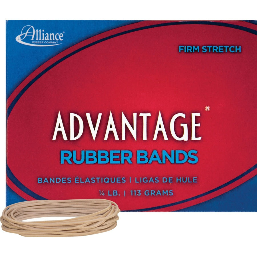 Alliance Rubber Advantage Rubber Bands - Size: #19 - 3.5" Length x 0.1" Width - Stretchable, Elastic - Natural Crepe - 1 Box