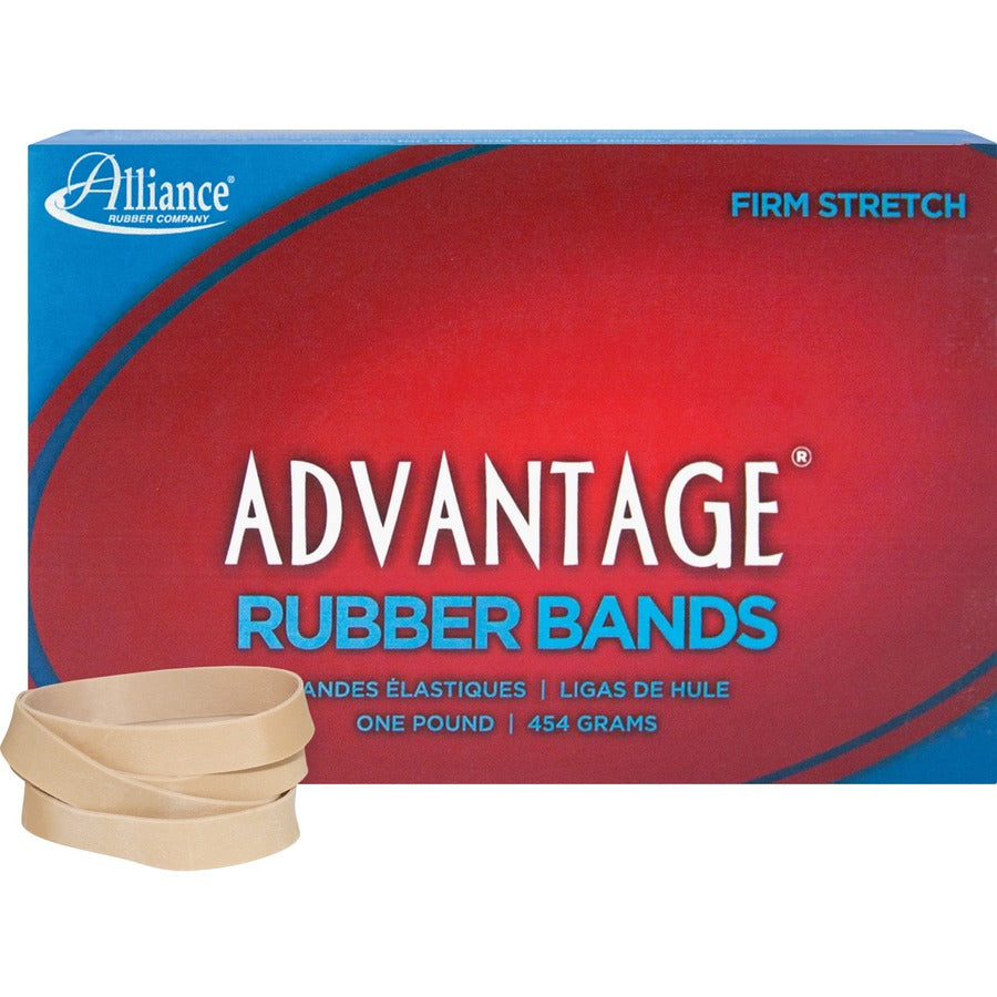 Alliance Rubber Advantage Rubber Bands - Size: #84 - 3.5" Length x 0.5" Width - Stretchable, Elastic - Natural Crepe - 1 Box