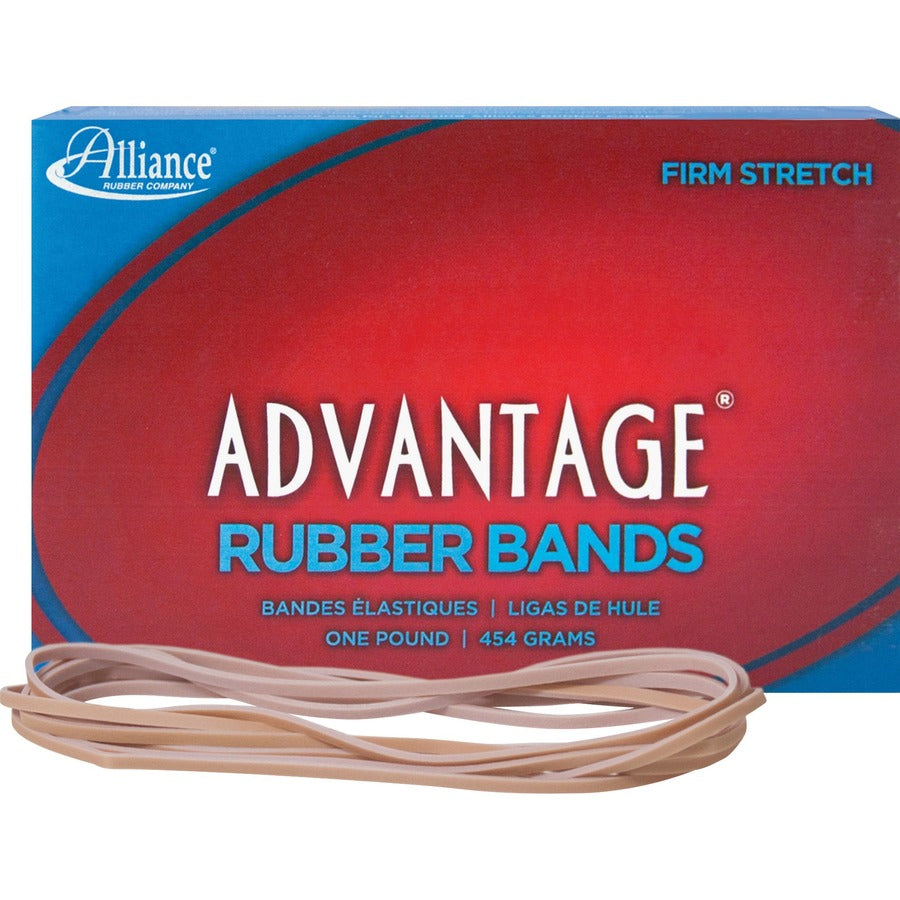Alliance Rubber Advantage Rubber Bands - Size: #117B - 7" Length x 0.1" Width - Stretchable, Elastic - Natural Crepe - 1 Box