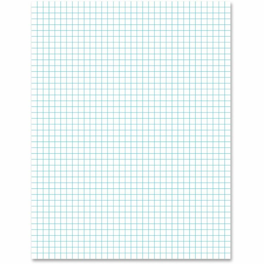 Ampad Graph Pad - 50 Sheets - Front Ruling Surface - 20 lb Basis Weight - Letter - 8 1/2" x 11" Sheet Size - White Paper - 1 Pad