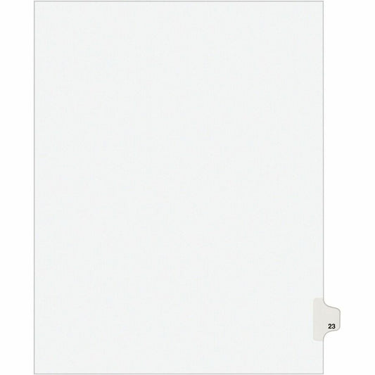 Avery, Individual Legal Exhibit Dividers - Avery Style - 1 Printed Tab(s) - Digit - 23 - 1 Tab(s)/Set - 8.5" Divider Width x 11" Divider Length - Letter - White Paper Divider - Paper Tab(s) - 20% - Reinforced Tab, Rip Proof, Unpunched - 1 Pack