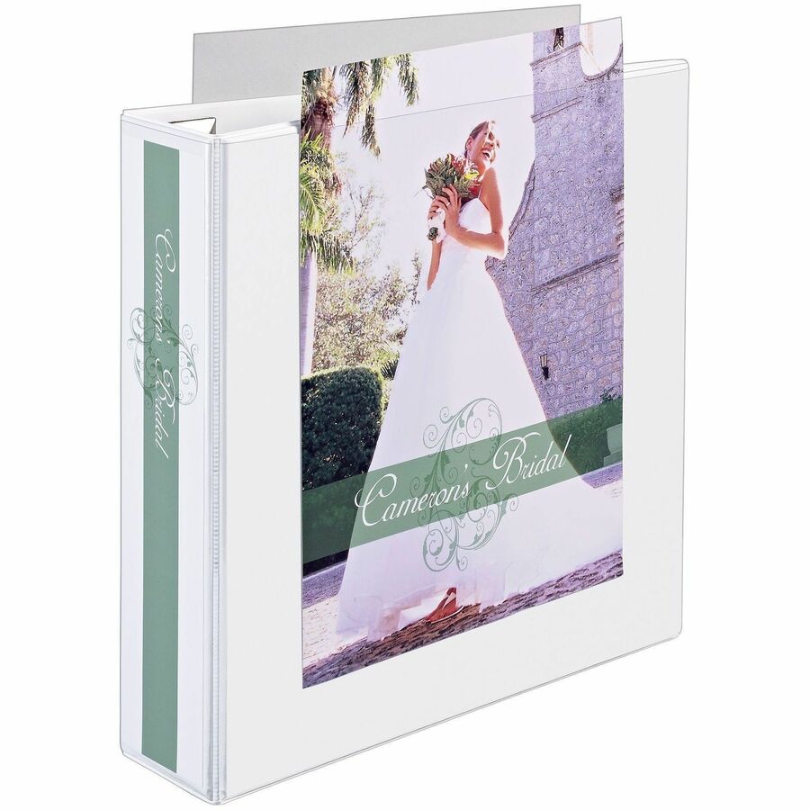 Avery&reg, Heavy-Duty View Extra Wide Binder, 2" EZD Rings, White - 2" Binder Capacity - Letter - 8 1/2" x 11" Sheet Size - 540 Sheet Capacity - 3 Ring - Fastener: D-Ring - Pocket: 4, Internal - Poly - White - Gap-free Ring, Exposed Rivet, Clear Overla...