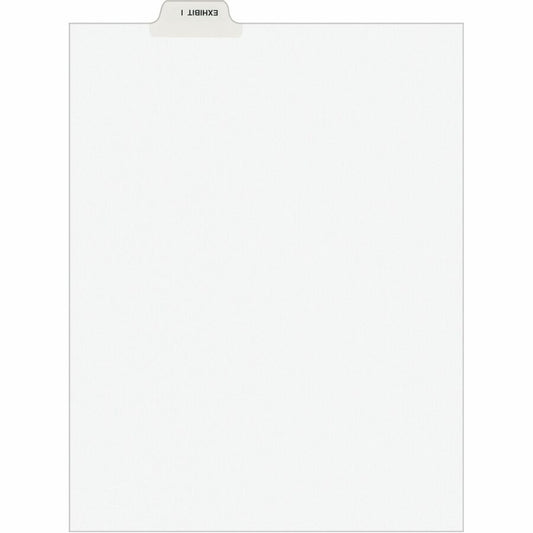 Avery, Individual Bottom Tab Legal Dividers - 25 x Divider(s) - Bottom Tab(s) - Exhibit I - 1 Tab(s)/Set - 8.5" Divider Width x 11" Divider Length - Letter - 8.50" Width x 11" Length - White Paper Divider - 20% - 1 Pack