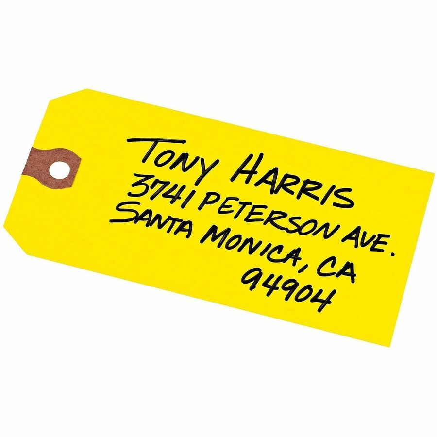 Avery&reg, Unstrung Shipping Tags, 11.5 pt. Stock, 4-3/4" x 2-3/8" , 1,000 Yellow Hang Tags - 4.75" Length x 2.37" Width - Rectangular - Card Stock - Yellow - 1000 / Box