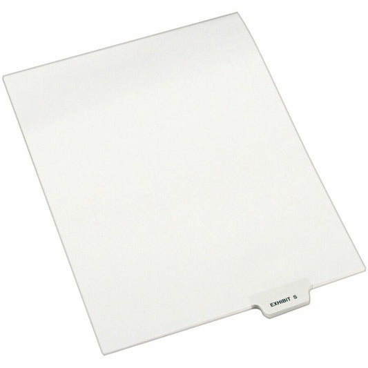 Avery, Individual Bottom Tab Legal Dividers - 25 x Divider(s) - Bottom Tab(s) - Exhibit S - 1 Tab(s)/Set - 8.5" Divider Width x 11" Divider Length - Letter - 8.50" Width x 11" Length - White Paper Divider - 20% - 1 Pack