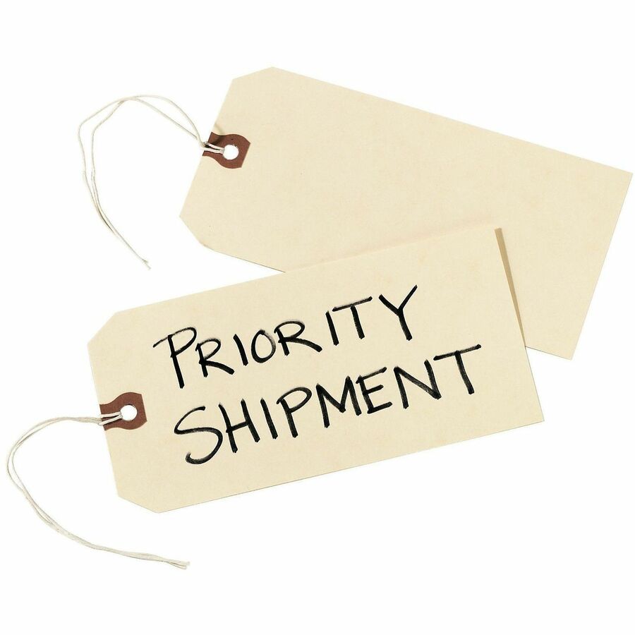 Avery&reg, Shipping Tags, Manila, Strung, 6-1/4" x 3-1/8" , 1,000 Tags (12508) - #9 - 6.20" Length x 3.13" Width - Rectangular - String Fastener - Card Stock - Manila - 1000