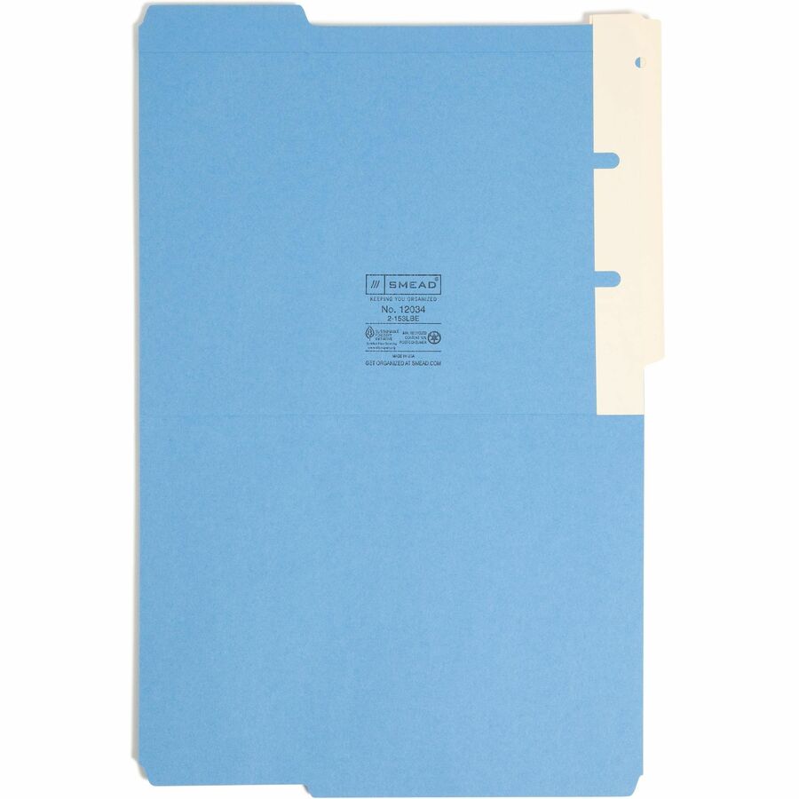 Smead Self-Adhesive End Tab Converters - End Tab(s) - 8" Tab Height - Letter/Legal - Permanent - Manila Tab(s) - 10% - Reinforced - 500 / Box