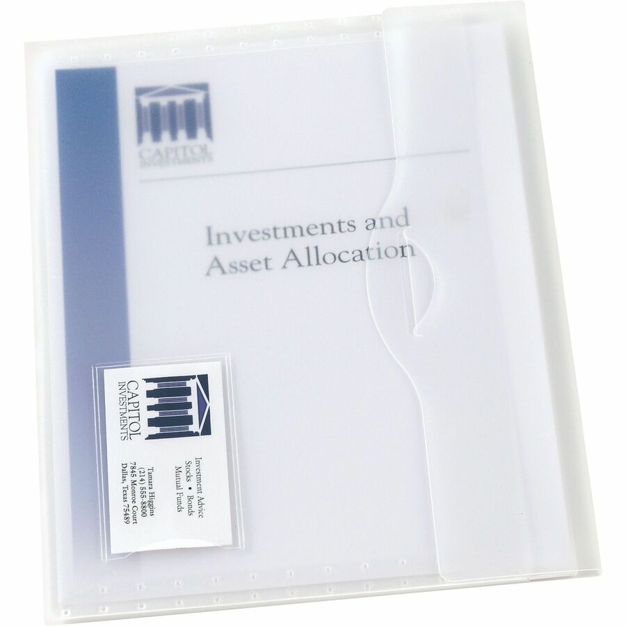 The Mighty Badge&reg, by Avery&reg, Letter File Wallet - 8 1/2" x 11" - 50 Sheets Capacity - 1 Front Pocket - Poly - Clear - 0% Recycled - 12 / Box