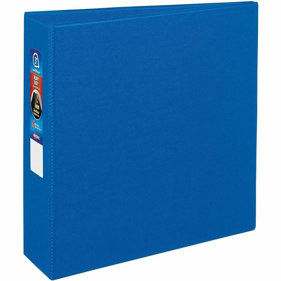 Avery&reg, 3" Heavy Duty Binder - 3" Binder Capacity - Letter - 8 1/2" x 11" Sheet Size - 670 Sheet Capacity - 3" Ring - Fastener: Ring - Pocket: 4, Internal - Polypropylene - Blue - Pocket, Heavy Duty, One Touch Ring, Long Lasting, Tear Resistant, Spl...