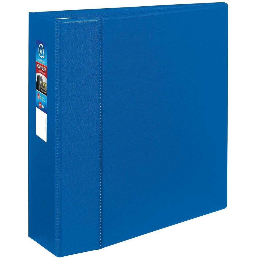 Avery&reg, Heavy-Duty Binders with One Touch EZD Rings - 4" Binder Capacity - Letter - 8 1/2" x 11" Sheet Size - 780 Sheet Capacity - 4" Ring - Fastener: Ring - Pocket: 4, Internal - Polypropylene - Blue - Pocket, Heavy Duty, One Touch Ring, Long Lasti...