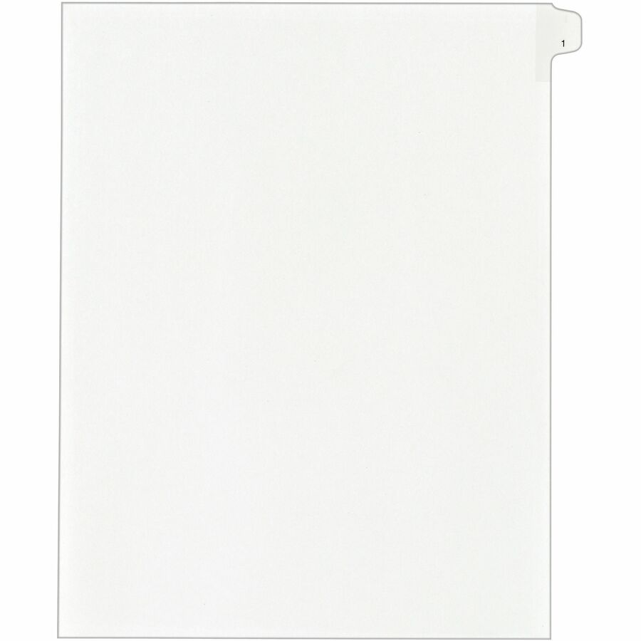 Avery&reg, Allstate-Style Individual Legal Dividers - 25 x Divider(s) - Side Tab(s) - 1 - 1 Tab(s)/Set - 8.5" Divider Width x 11" Divider Length - Letter - 8.50" Width x 11" Length - White Paper Divider - 20% - 1 Pack