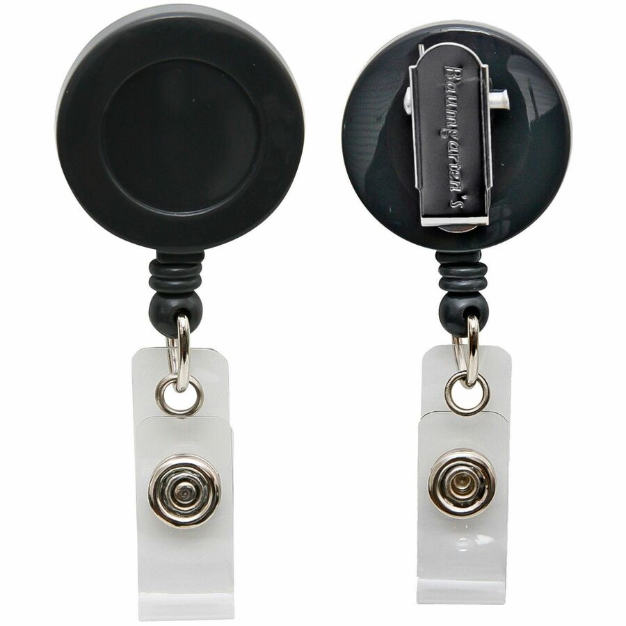 SICURIX 68844 Badge Holder - Plastic - Black - Compact - 1 Each