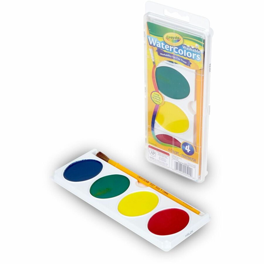 Crayola Washable Watercolors Set - 4 Color(s) - Assorted - 4.50 oz - Washable - 1 Set
