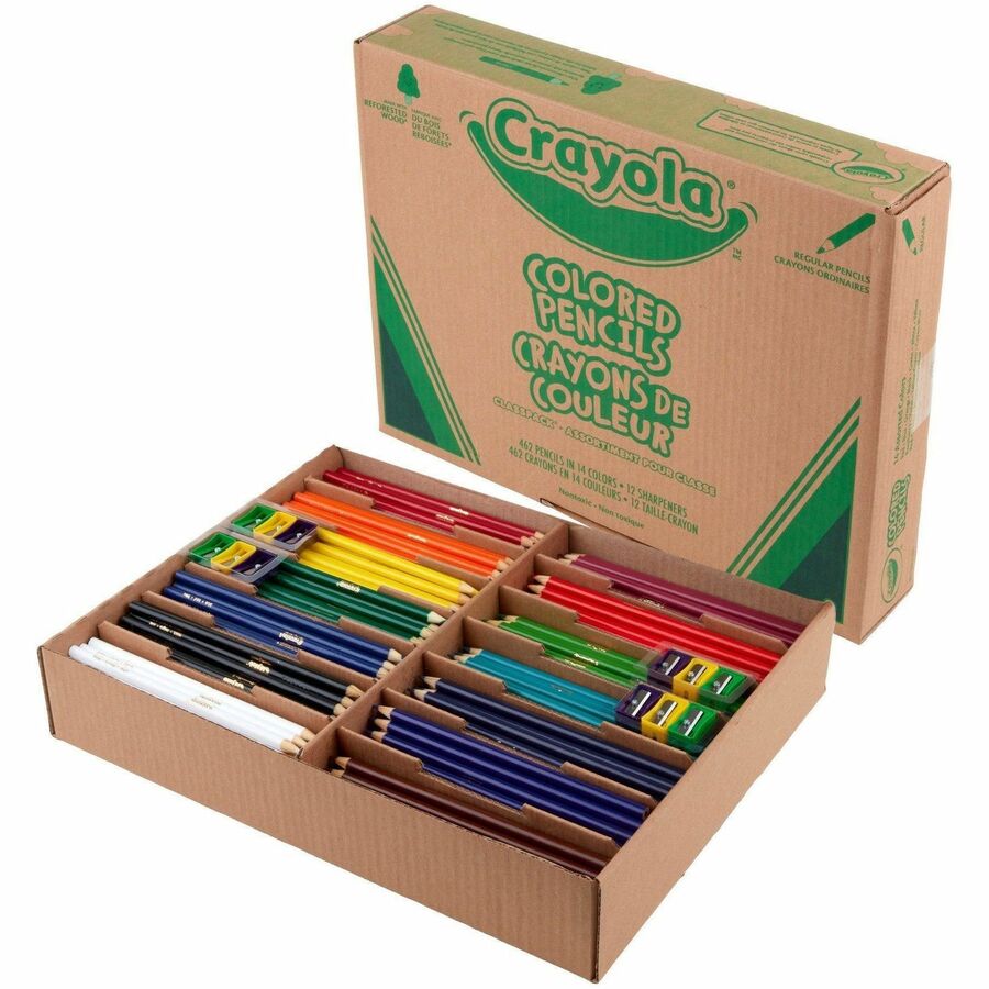 Crayola Colored Pencil Classpack in 14 Colors - 3.3 mm Assorted Lead - 462 / Box