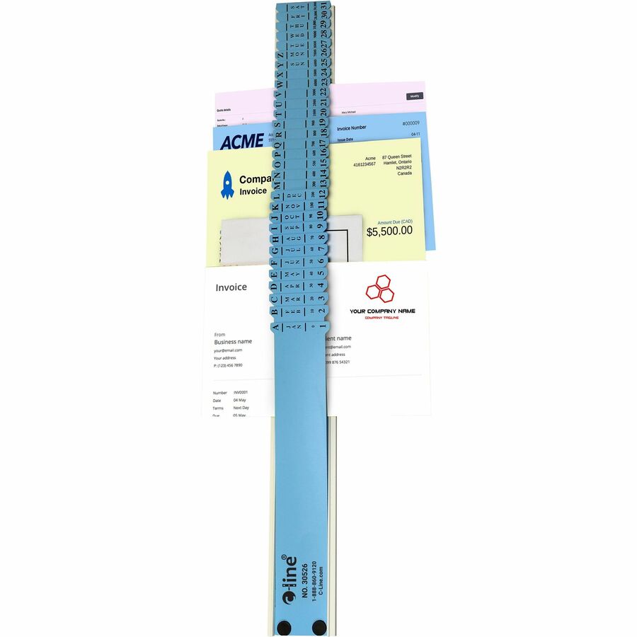 C-Line All-Purpose Sorter - Compartment Size : 9.50" - 2.50" Width x 23.50" Depth - Desktop - Durable - Blue - Plastic - 1 Each