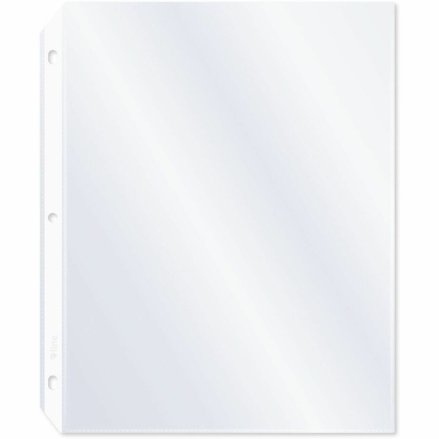 C-Line Poly Top-loading Sheet Protectors - For Letter 8 1/2" x 11" Sheet - 3 x Holes - Ring Binder - Clear - Polypropylene - 50 / Box