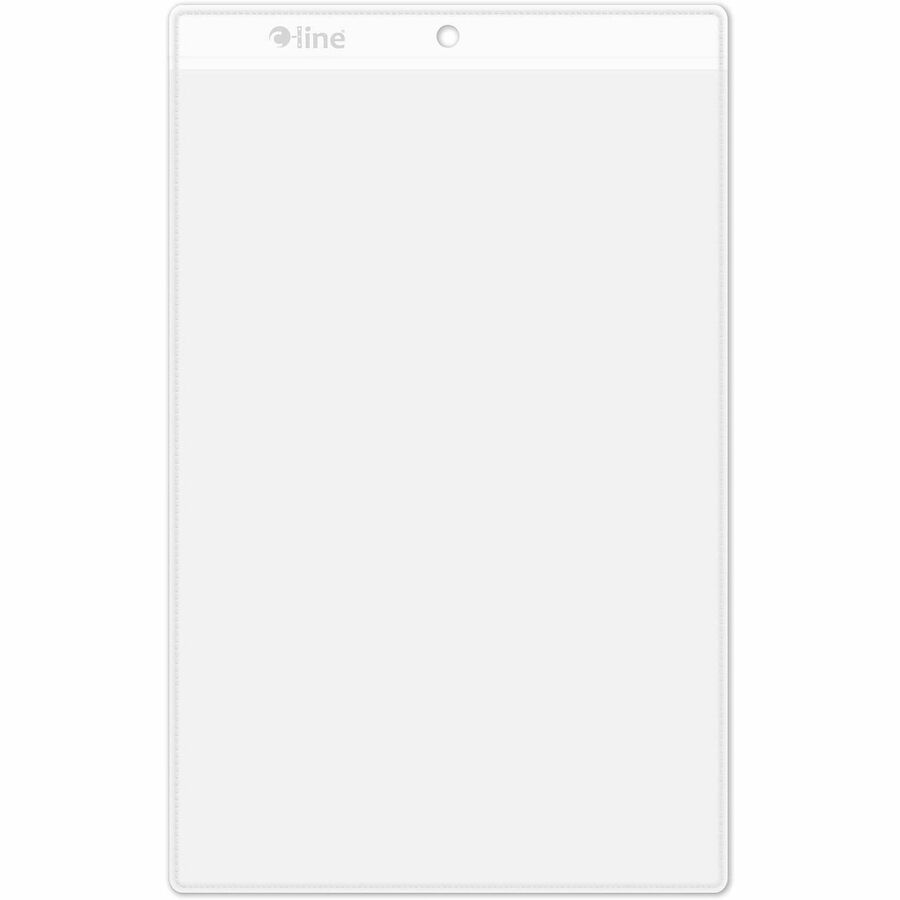 C-Line Vinyl File Pocket - 8" x 5" - Vinyl - Clear - Punched - 50 / Box