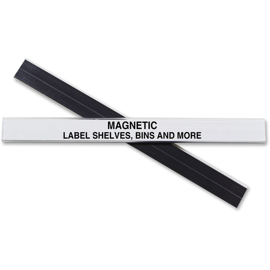 C-Line Magnetic Shelf/Bin Label Holders - 0.5" Width x 6" Length - Plastic - Clear - 10 / Box