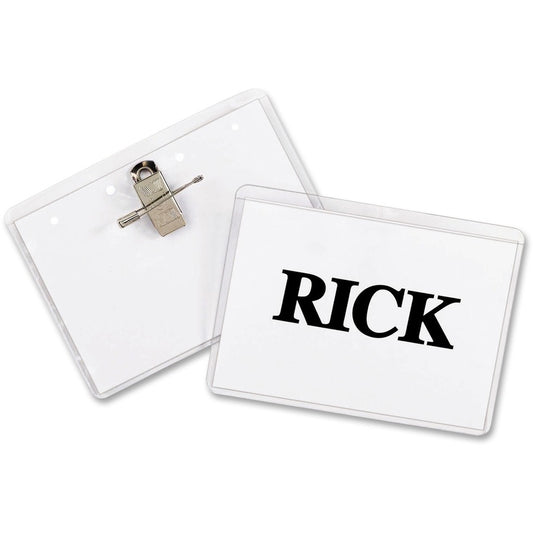 C-Line Clip Pin Laser/Inkjet Badge Holder Kit - 50 / Box