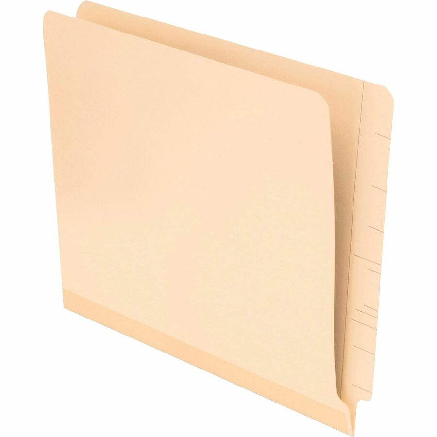 Pendaflex Letter End Tab File Folder - 8 1/2" x 11" - 11 pt. - 2 Plys - Poly - Manila - Laminated, Reinforced, Tab, Embossed - 10% Recycled - 100 / Box
