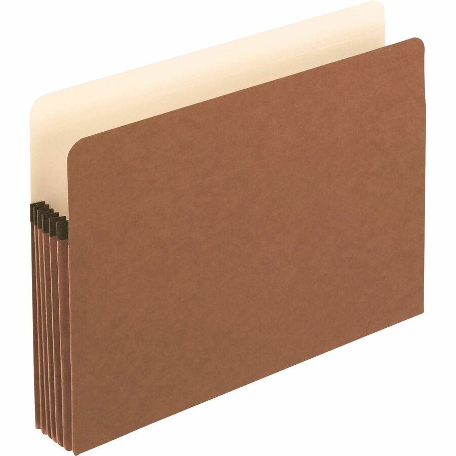 Pendaflex Letter Expanding File - 8 1/2" x 11" - 5 1/4" Expansion - Manila Paper, Tyvek, Red Fiber - Tyvek Gusset, Reinforced Gusset - 30% Recycled - 10 / Box