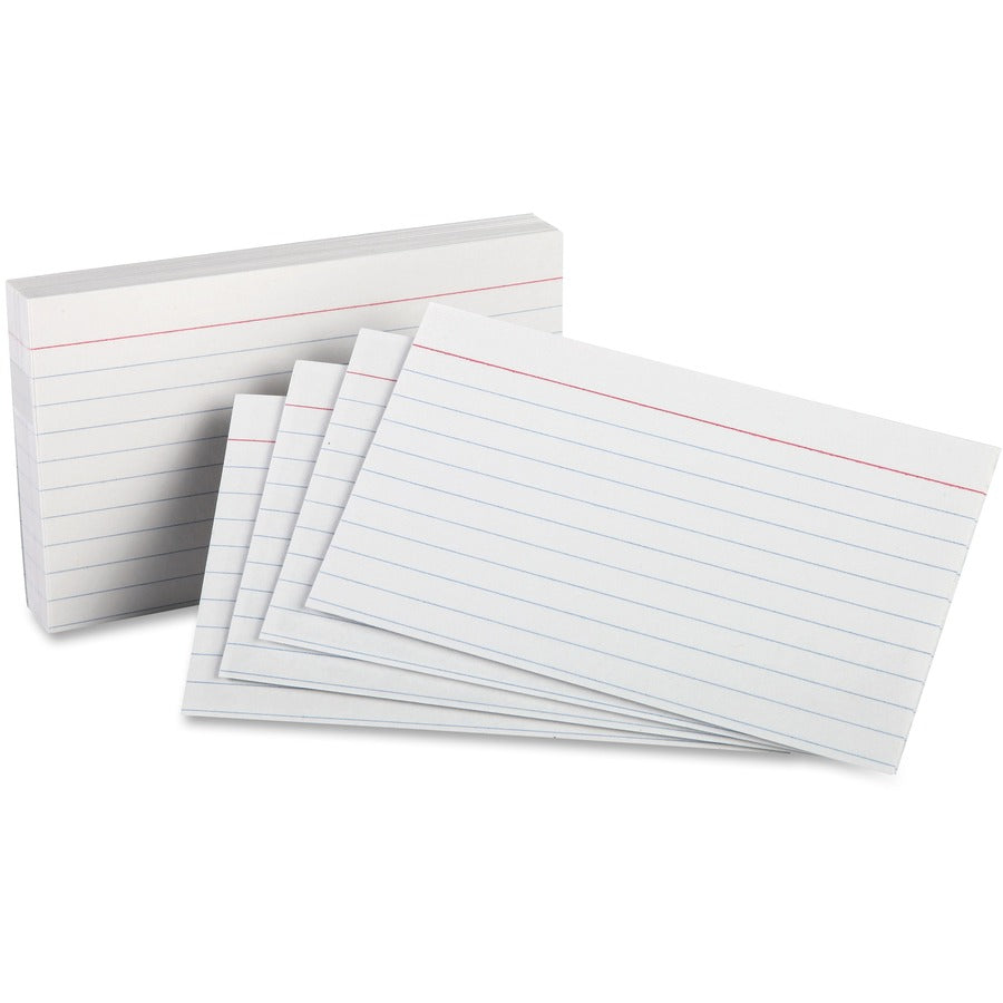 Oxford Index Cards - 3" x 5" - 85 lb Basis Weight - Sustainable Forestry Initiative (SFI) - White - 100 / Pack