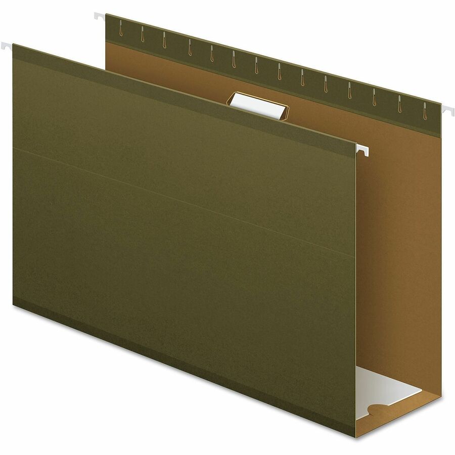 Pendaflex Legal Hanging Folder - 4" Folder Capacity - 8 1/2" x 14" - 4" Expansion - Standard Green - Reinforced, Reinforced Gusset, Acid-free - 0% Recycled - 25 / Box