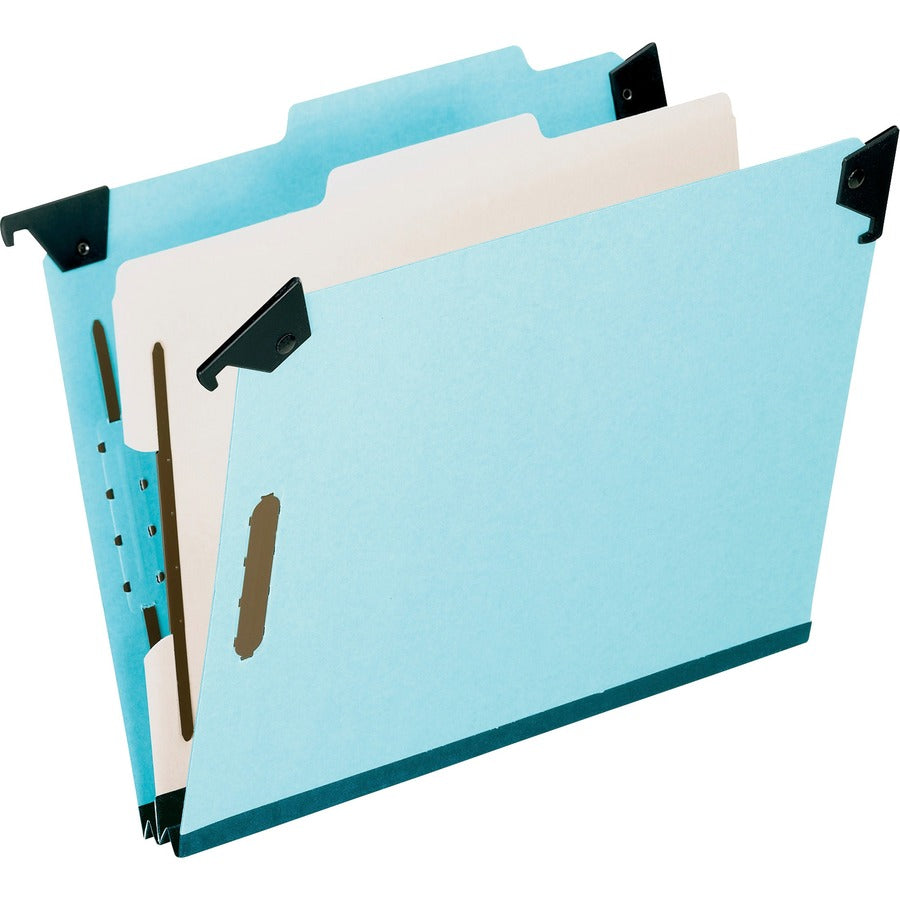 Pendaflex Letter Classification Folder - 8 1/2" x 11" - 2" Expansion - 2 3/4" for Folder - 1 Divider - 25 pt. - Pressboard, Tyvek - Blue - Tab Divider, Reinforced Gusset, Acid-free - 60% Recycled - 1 Each