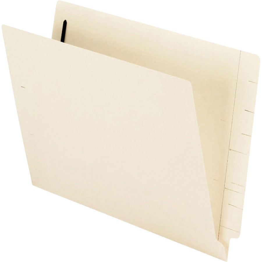 Pendaflex Letter Recycled End Tab File Folder - 8 1/2" x 11" - 1 Fastener - 2" Fastener Capacity - 11 pt. - Manila - Acid-free - 10% Recycled - 50 / Box
